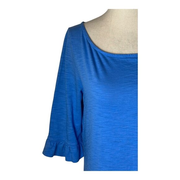 Lilly Pulitzer Dress Women Small Blue‎ Pima Cotton Slub Knit Mini Tee Boho - Picture 5 of 10